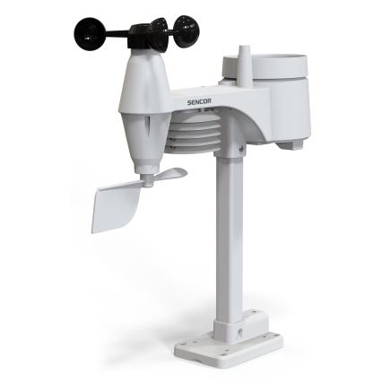 Sencor - Profesionāla meteoroloģiskā stacija ar LCD ekrānu un modinātāja pulkstenis 1xCR2032 + 3xAA