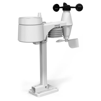 Sencor - Profesionāla meteoroloģiskā stacija ar LCD ekrānu un modinātāja pulkstenis 1xCR2032 + 3xAA
