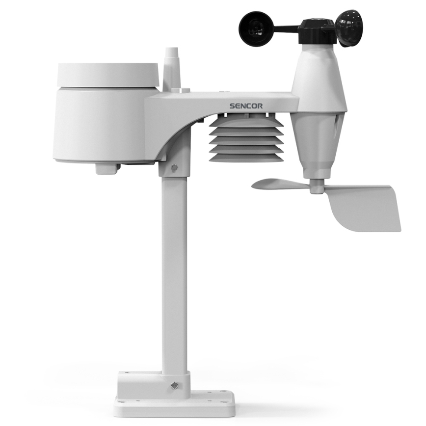 Sencor - Profesionāla meteoroloģiskā stacija ar LCD ekrānu un modinātāja pulkstenis 1xCR2032 + 3xAA