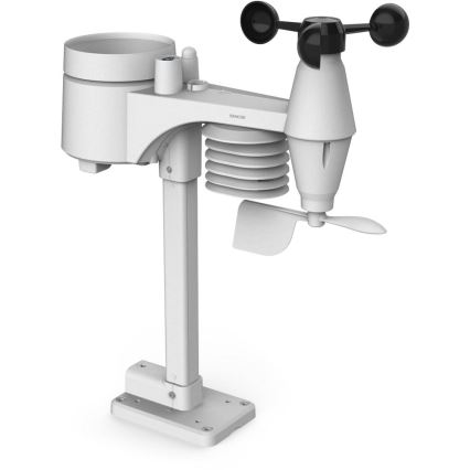 Sencor - Profesionāla meteoroloģiskā stacija ar krāsainu LCD ekrānu un modinātāja pulkstenis 5V/1xCR2032 + 3xAA Wi-Fi