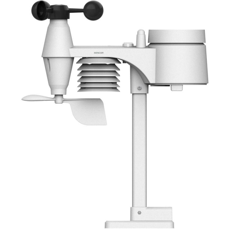 Sencor - Profesionāla meteoroloģiskā stacija ar krāsainu LCD ekrānu un modinātāja pulkstenis 5V/3xAAA + 3xAA