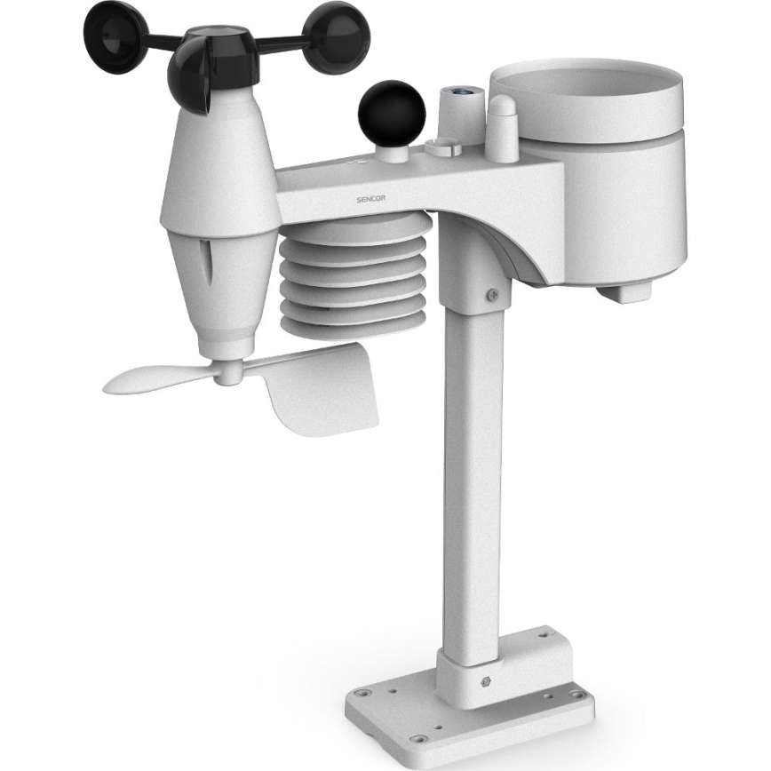 Sencor - Profesionāla meteostacija ar krāsainu LCD displeju un modinātāju 5V/1xCR2032 + 3xAA