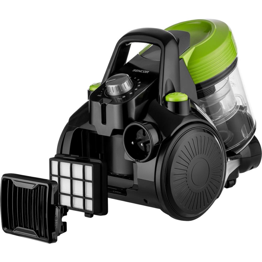 Sencor - putekļsūcējs bez maisa 2 l 700W/230V melns/zaļš