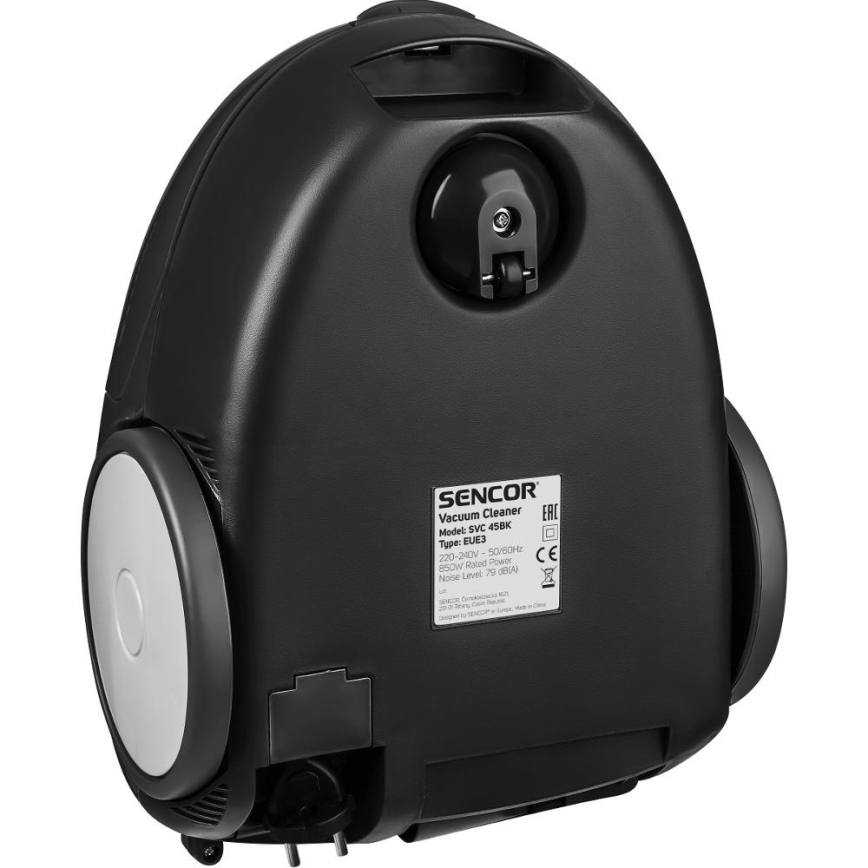 Sencor - Putekļu sūcējs ar maisu 1,5 l 850W/230V melna