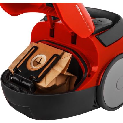 Sencor - putekļu sūcējs ar maisu 1,5 l 850W/230V sarkans/melns