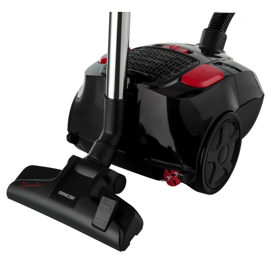 Sencor - Putekļu sūcējs ar maisu 3 l 700W/230V melns/sarkans