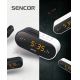 Sencor - Radio modinātājs ar LED ekrānu un projektoru 5W/230V melns