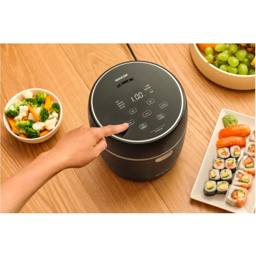 Sencor - Rīsu vārāmais 350W/230V 0,6 l melns