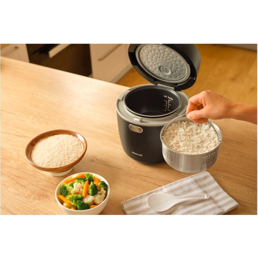 Sencor - Rīsu vārāmais 350W/230V 0,6 l melns