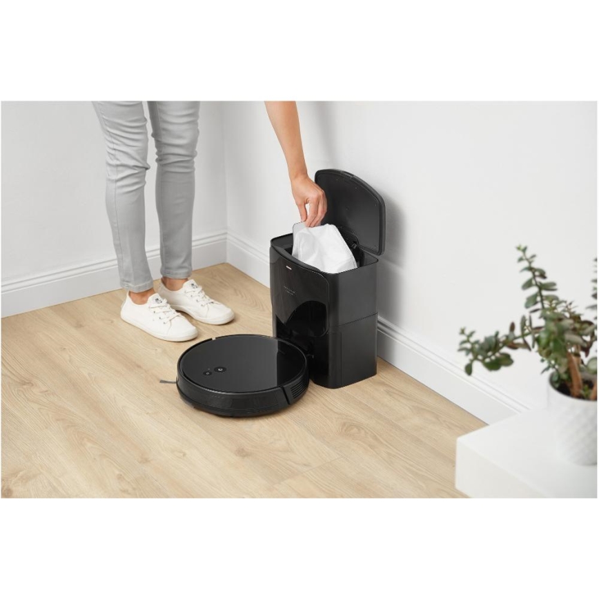 Sencor - Robotu putekļu sūcējs ar mopu 2v1, 16 W/2600 mAh, Wi-Fi, melns + tālvadības pults