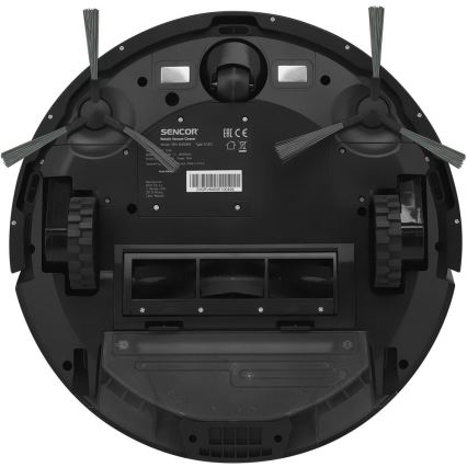 Sencor - Robotu putekļu sūcējs ar mopu 2v1, 16 W/2600 mAh, Wi-Fi, melns + tālvadības pults