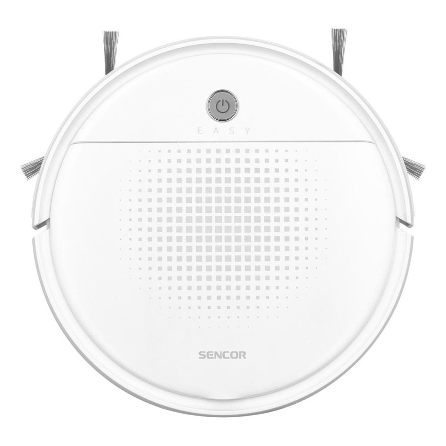 Sencor - Robota putekļu sūcējs ar mopu 2in1 18W/1500 mAh balta + tālvadības pults
