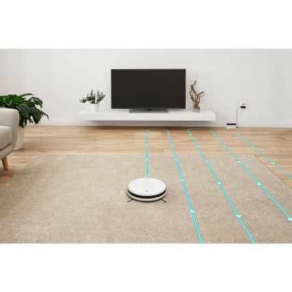 Sencor - Robota putekļu sūcējs ar mopu 2in1 18W/1500 mAh balta + tālvadības pults