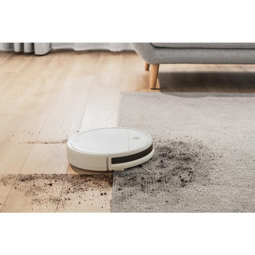 Sencor - Robota putekļu sūcējs ar mopu 2in1 18W/1500 mAh balta + tālvadības pults