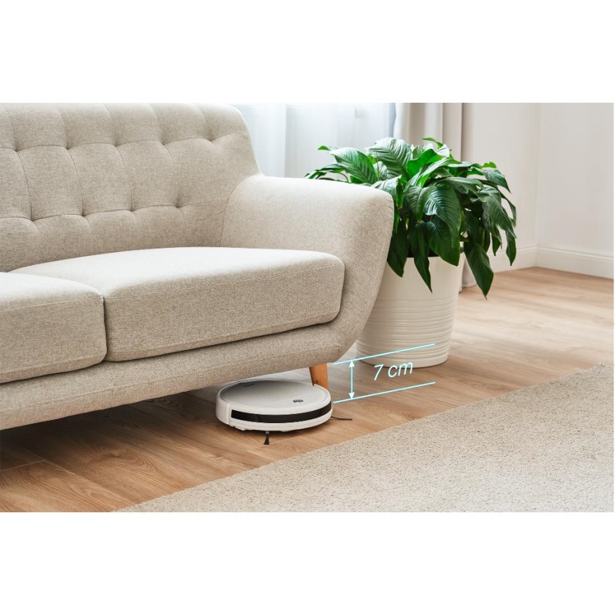 Sencor - Robota putekļu sūcējs ar mopu 2in1 18W/1500 mAh balta + tālvadības pults