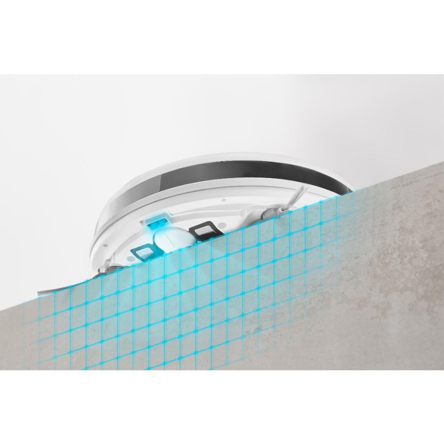 Sencor - Robota putekļu sūcējs ar mopu 2in1 18W/1500 mAh balta + tālvadības pults