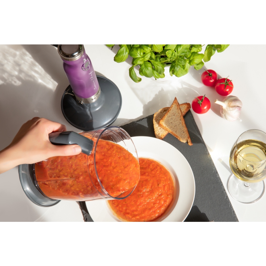 Sencor - Rokas blenderis 4in1 1200W/230V nerūsējošs tērauds/violets