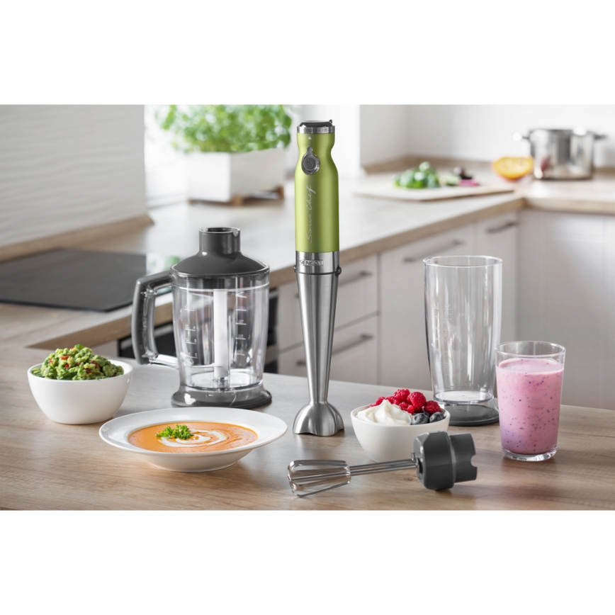 Sencor - Rokas blenderis 4in1 1200W/230V nerūsējošs tērauds/zaļš