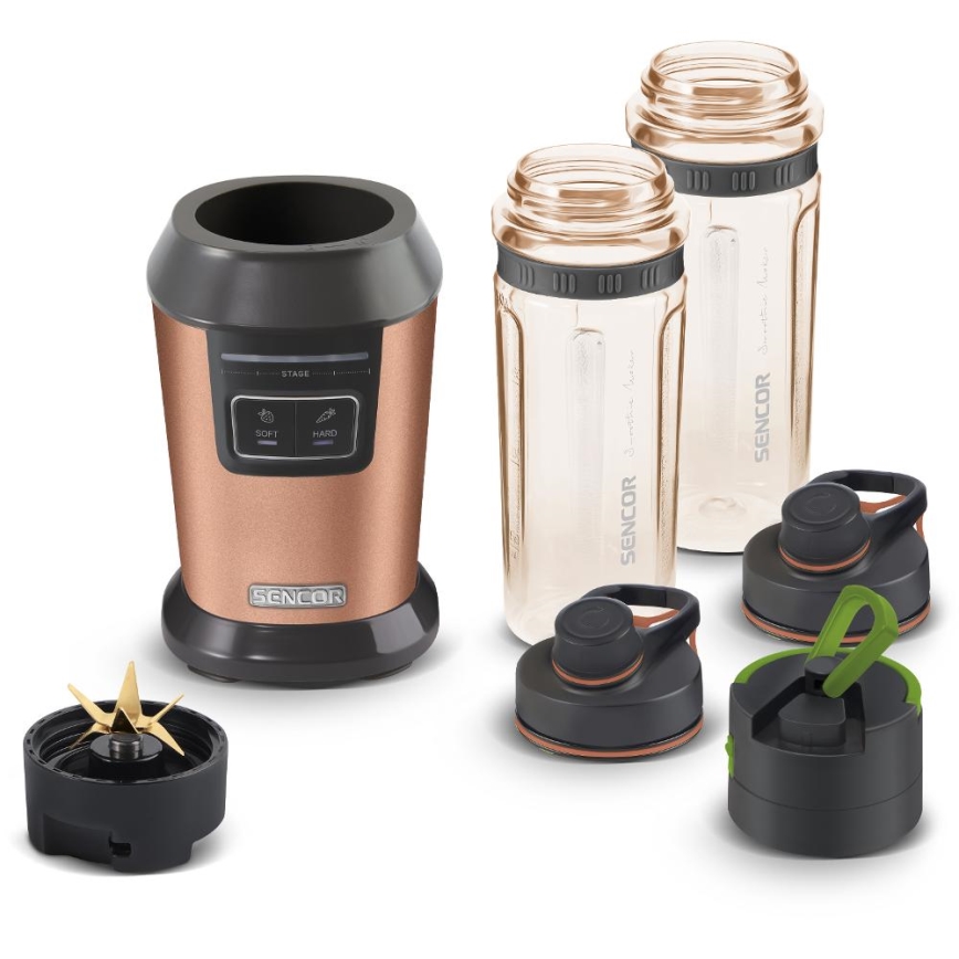 Sencor - Smoothie blenderis ar piederumiem, 800 W/230 V, vara krāsā