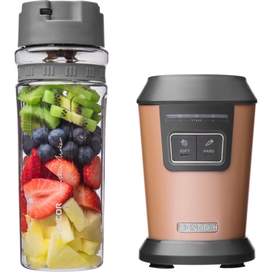 Sencor - Smoothie blenderis ar piederumiem, 800 W/230 V, vara krāsā