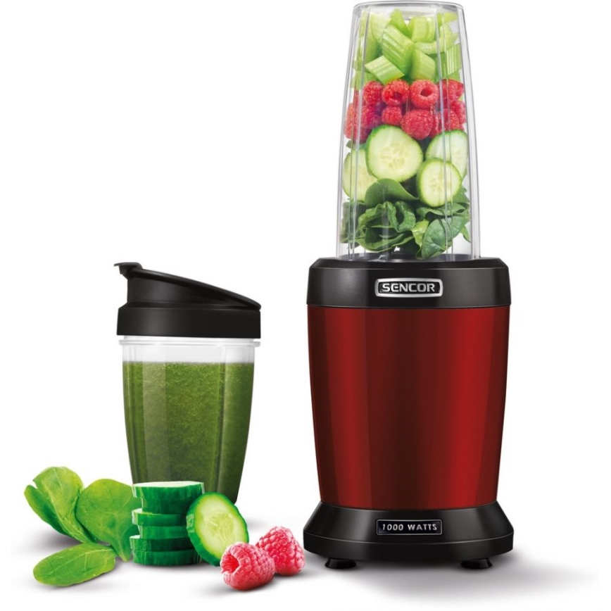Sencor - Smūtiju nutri blenderis 1000W/230V sarkans