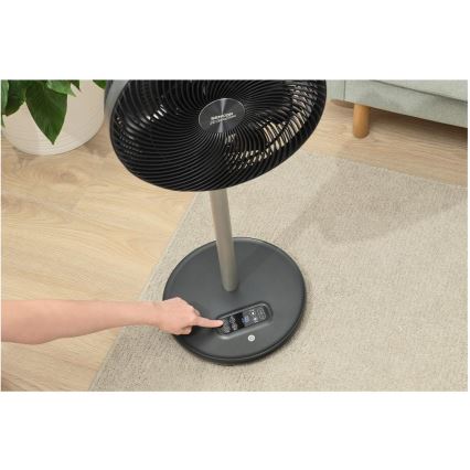 Sencor - Stāvošais ventilators 3D UltraSilent 26W/230V Wi-Fi melns + tālvadības pults