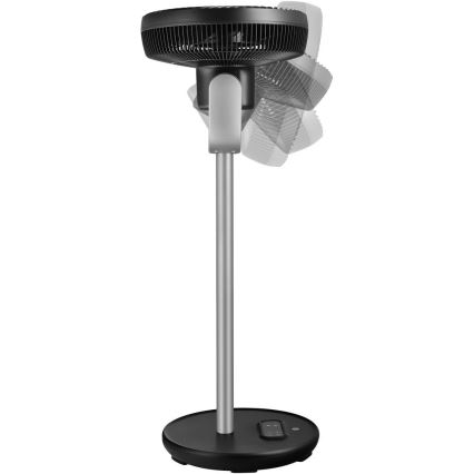 Sencor - Stāvošais ventilators 3D UltraSilent 26W/230V Wi-Fi melns + tālvadības pults