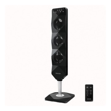 Sencor - Stāvošais ventilators UltraThin 90W/230V melns + tālvadība