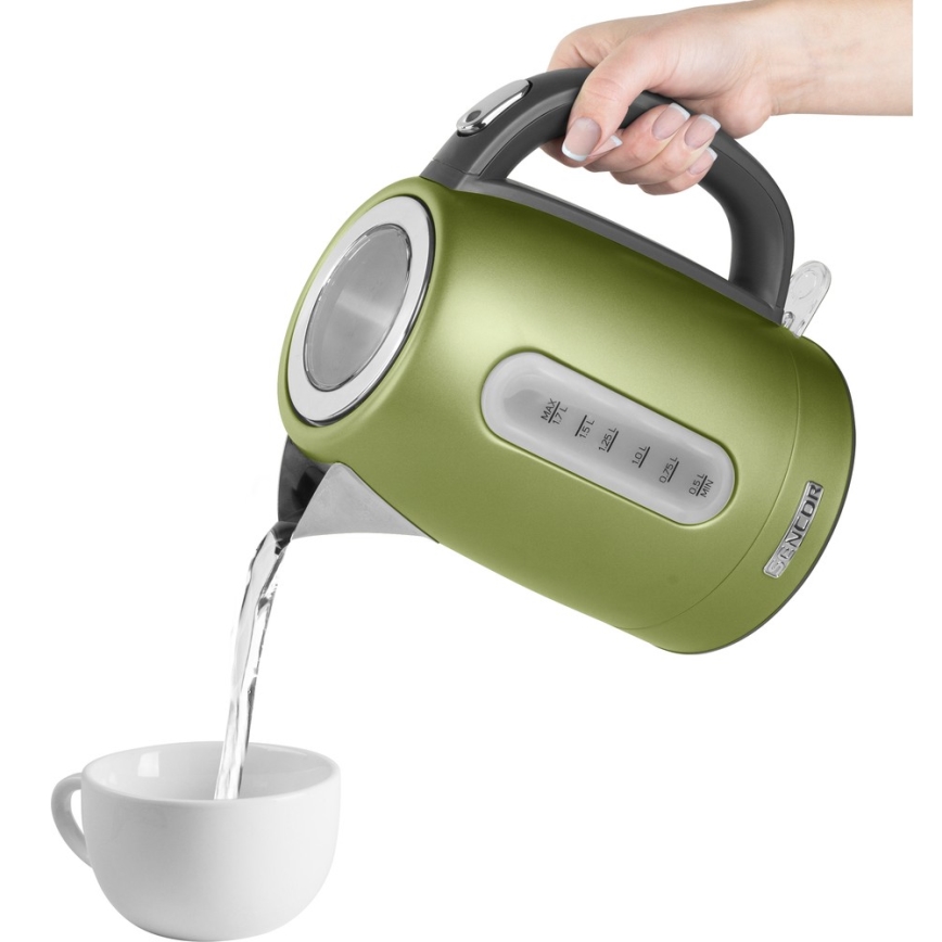 Sencor - Tējkanna 1,7 l 2150W/230V zaļa