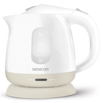 Sencor - Tējkanna 1 l 1100W/230V balta/bēša