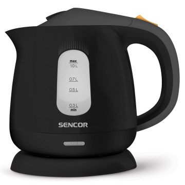 Sencor - Tējkanna 1 l 1100W/230V melna/pelēka