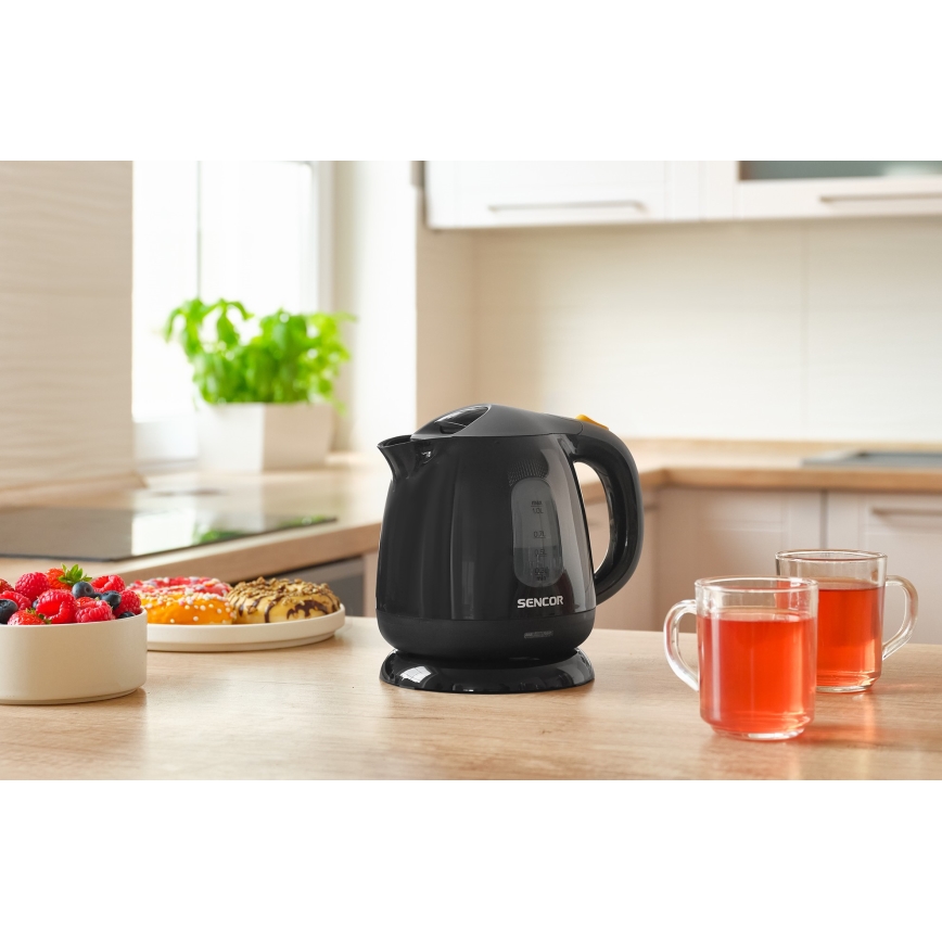 Sencor - Tējkanna 1 l 1100W/230V melna/pelēka