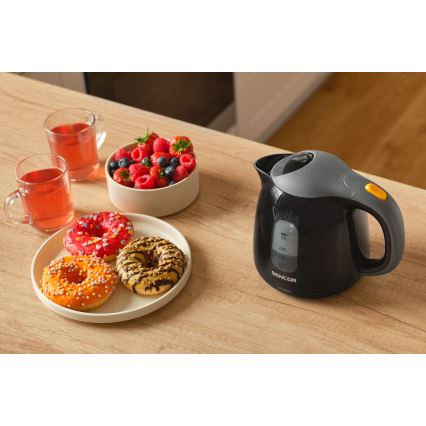 Sencor - Tējkanna 1 l 1100W/230V melna/pelēka