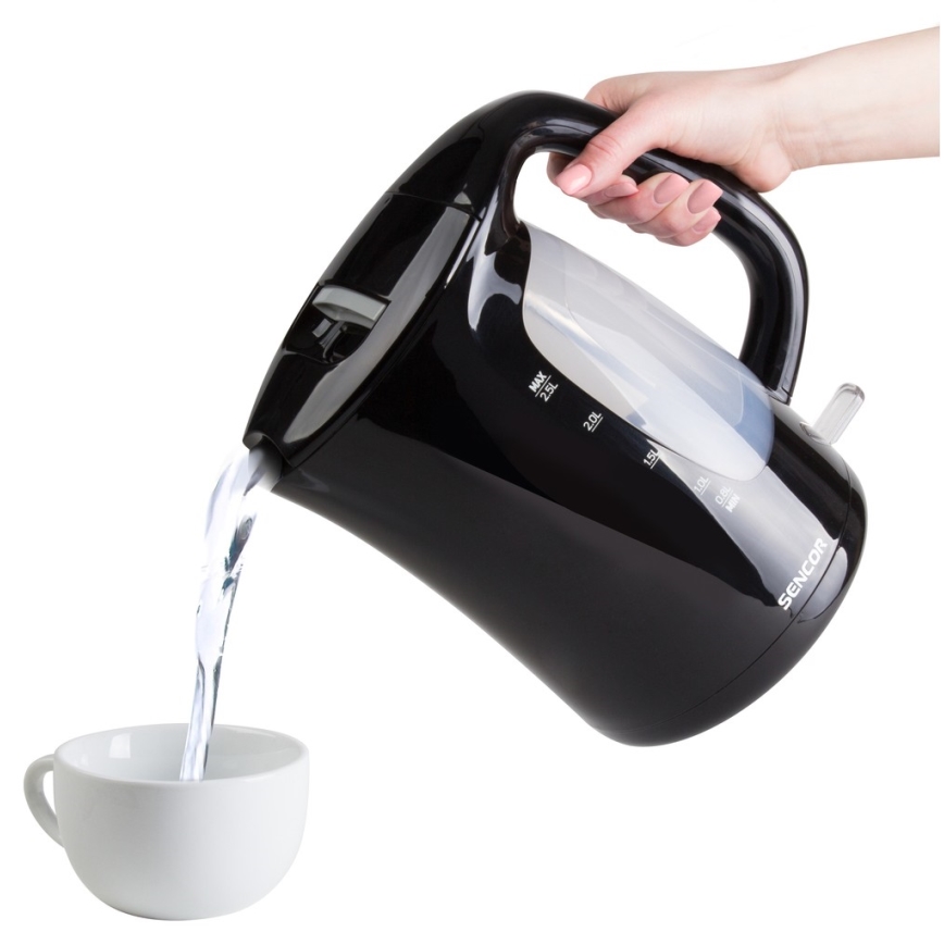 Sencor - Tējkanna 2,5 l 2200W/230V melna