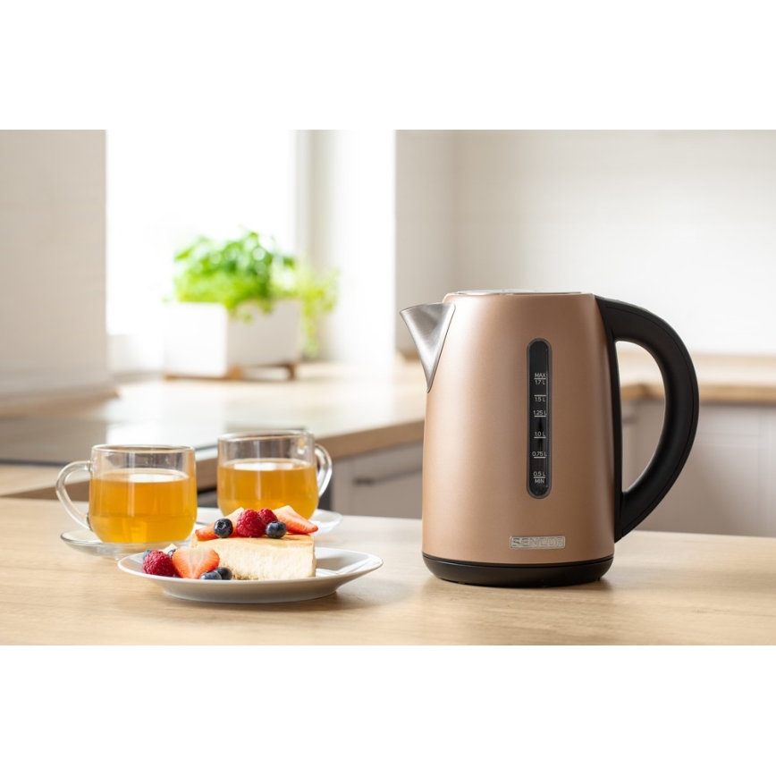 Sencor - Tējkanna ar termoregulāciju 1,7 l 2150W/230V brūna