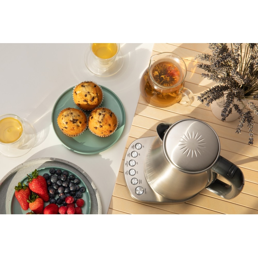 Sencor - Tējkanna ar termoregulāciju 1,7 l 2200W/230V nerūsējošs tērauds