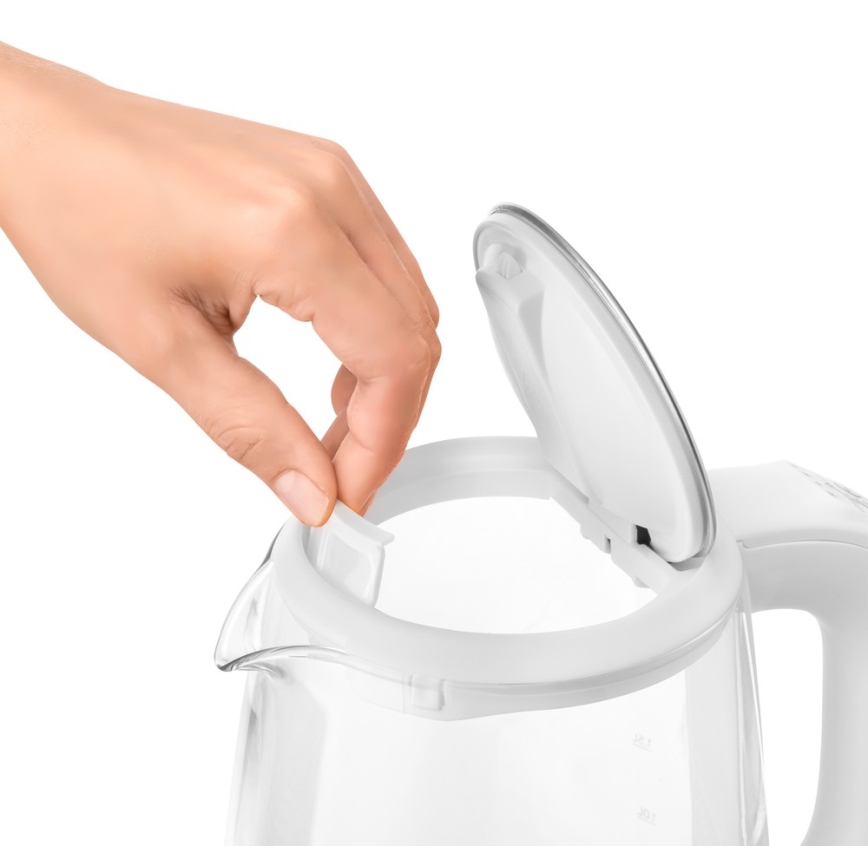 Sencor - Tējkanna ar termoregulāciju un LED apgaismojumu 2 l 2200W/230V balta