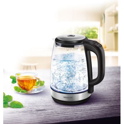 Sencor - Tējkanna ar termoregulāciju un LED apgaismojumu 2 l 2200W/230V