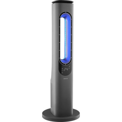 Sencor - Torņa bezlāpstiņu keramiskais ventilators 1200/2000W/230V antracīts + tālvadības pults