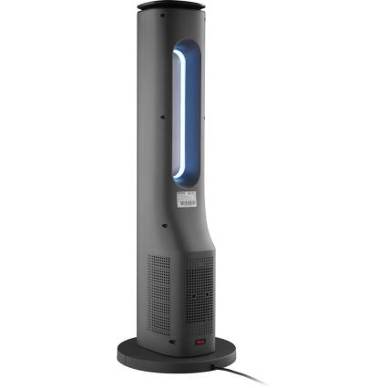 Sencor - Torņa bezlāpstiņu keramiskais ventilators 1200/2000W/230V antracīts + tālvadības pults