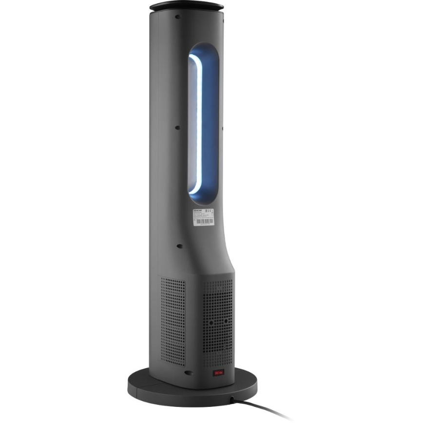 Sencor - Torņa bezlāpstiņu keramiskais ventilators 1200/2000W/230V antracīts + tālvadības pults