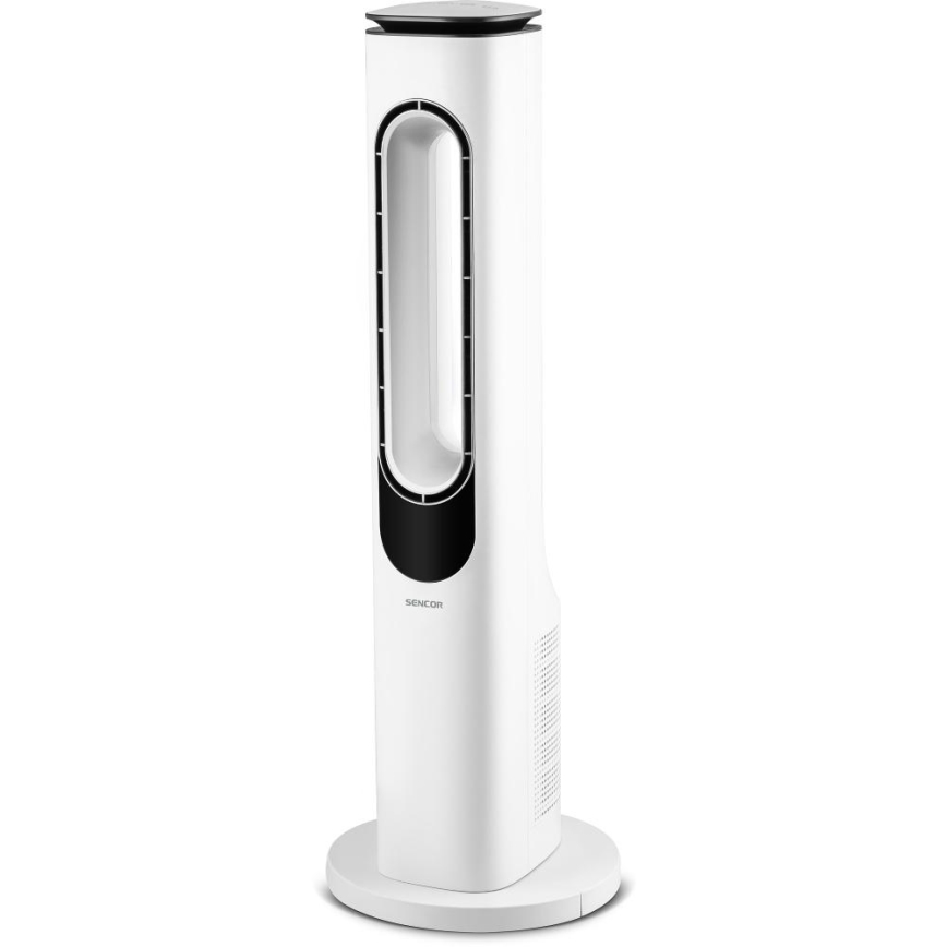Sencor - Torņa ventilators bez lāpstiņām 50W/230V balta + tālvadības pults
