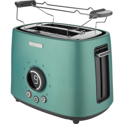 Sencor - Tosteris ar divām atverēm un sildīšanas režģi 1000W/230V mentolkrāsas