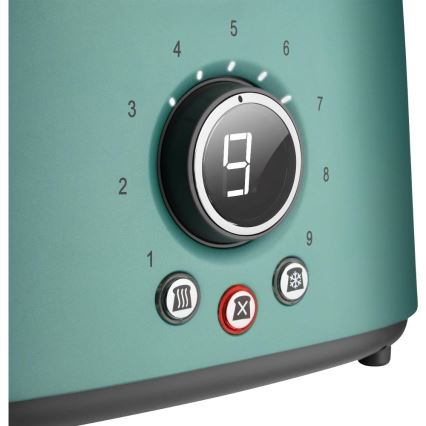 Sencor - Tosteris ar divām atverēm un sildīšanas režģi 1000W/230V mentolkrāsas