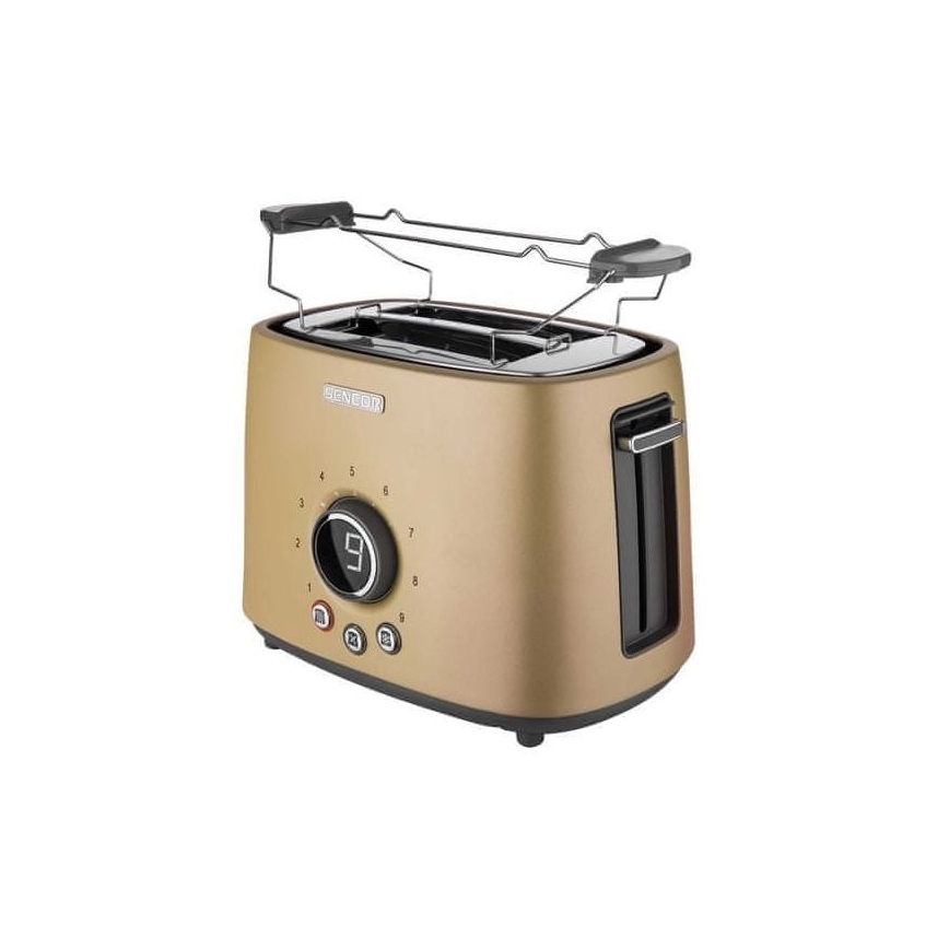 Sencor - Tosteris ar divām atverēm un uzsildīšanu 1000W/230V bēšs