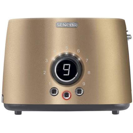 Sencor - Tosteris ar divām atverēm un uzsildīšanu 1000W/230V bēšs