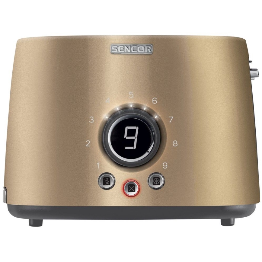 Sencor - Tosteris ar divām atverēm un uzsildīšanu 1000W/230V bēšs