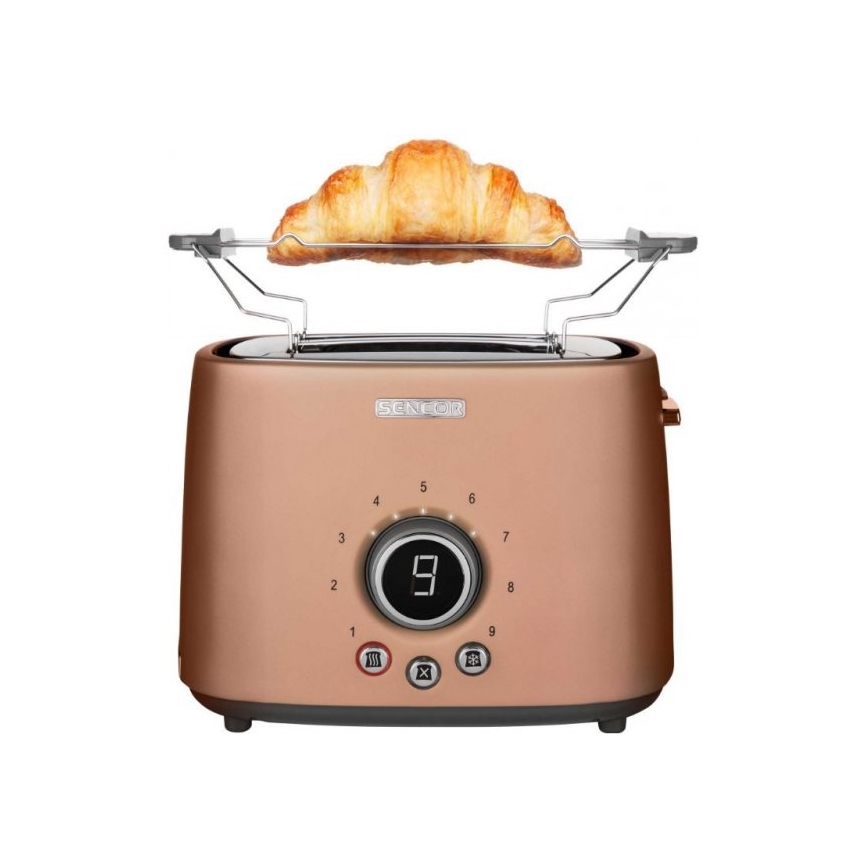 Sencor - Tosteris ar divām atverēm un uzsildīšanu 1000W/230V varš