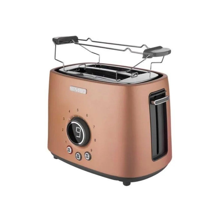 Sencor - Tosteris ar divām atverēm un uzsildīšanu 1000W/230V varš