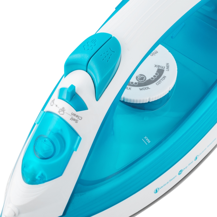 Sencor - Tvaika gludeklis 2000W/230V zils/balts